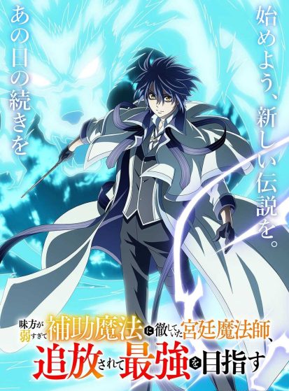 أنمي Mikata ga Yowasugite Hojo Mahou ni Tesshiteita Kyuutei Mahoushi, Tsuihou sarete Saikyou wo Mezashimasu مترجم